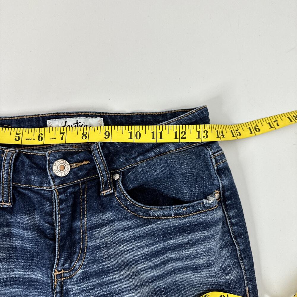 Daytrip Jeans Womens 25 Blue Lynx skinny Cropped Distressed Cowgirl‎ Western - Picture 13 of 16